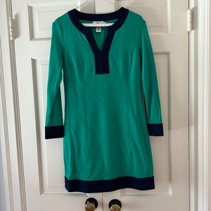 Vineyard vines green and navy dress